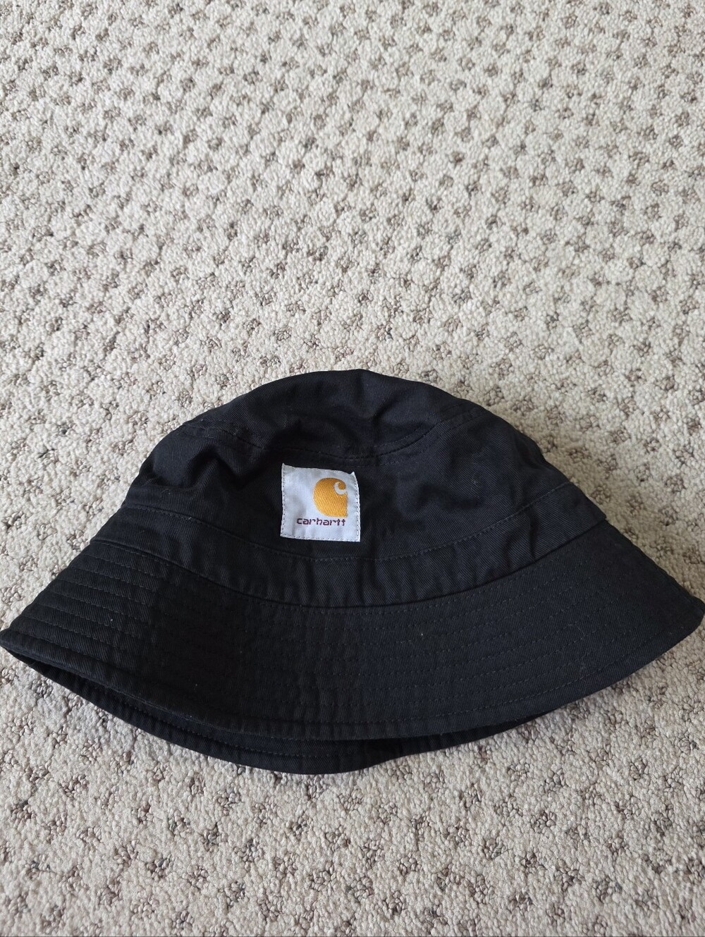 Carhartt Black Bucket Hat with Logo Patch